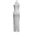 thumbnail image 4 of KaLI_store Formal Dresses for Women Wedding Guest Women's V Neck Sleeveless High Split Wrap Long Formal Dresses Evening Gown Silver,3XL, 4 of 5