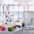 thumbnail image 2 of Mini árbol de Navidad blanco de 58 cm - Mini árbol de Navidad con luz LED blanca cálida, regalos decorados y adornos TUNC Sencillez, 2 of 5