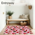 thumbnail image 3 of ODIKA 4'x6' Machine Washable Non-Slip Area Rug, Patchwork Holiday Motifs Featuring Santa Hats and Gift Boxes Design High Traffic Rug with Pad, Pink, 628101, 3 of 8