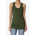 thumbnail image 3 of Women's Premium Cotton Vest Basic Soft Stretch Racerback Tank Top Solid Color, 3 of 8