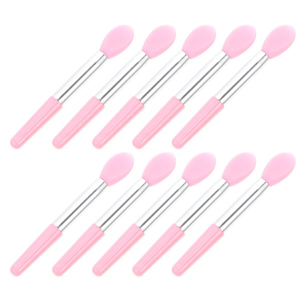 OULII 10Ud Pinceles Labiales De Silicona En Rosa Para Aplicar Y Labial