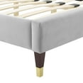 thumbnail image 4 of Modway Gwyneth Tufted Performance Velvet Full Platform Bed in Light Gray, 4 of 10