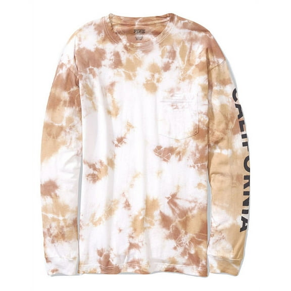 Victoria's Secret Pink Campus Long-Sleeve Pocket Tee Tie Dye Size Small NWT