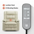thumbnail image 6 of MCombo Oversized 27.2" Seat Width Dual Motor Power Lift Recliner Chair for Height 5'7"-6'2", Infinite Position, Faux Leather(Cream White), 6 of 10