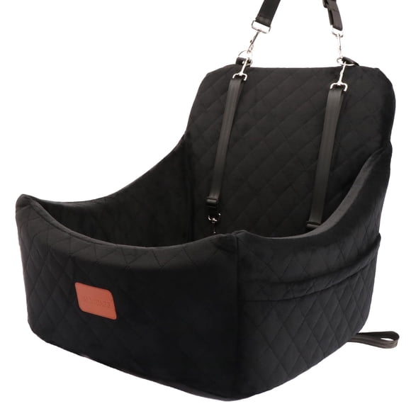 Asiento para perro para auto Wooaidagg, tamaño mediano, lavable, negro