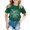 AB23 Dark Green, variant on Bainana Girl'S Christmas T Shirts Letter Print Short Sleeve Tees Casual Daily Wear Tops Clothes