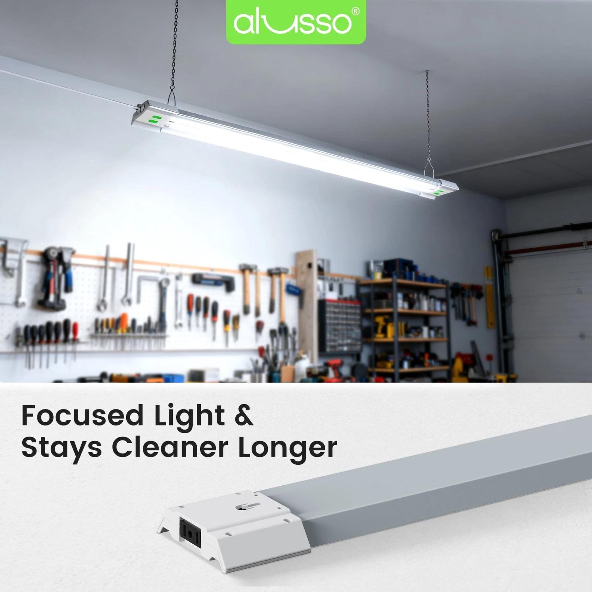 4 Pack 4FT LED Shop Light 3CCT 5000lm Linkable Fixture Ceiling Lights for Garage