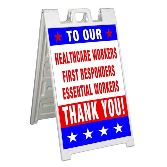 Thank You (24" X 36") Standard A-Frame Signicade, Includes Decal Applied To Stand