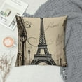 thumbnail image 2 of HENGT  Paris Square Throw Pillow Case Decorative Durable Eiffel Tower Throw Pillow Covers for Couch Sofa Bed Living Room Cushion Slip Cover, 2 of 5