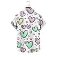 thumbnail image 3 of Ceisia Fashion Unisex Men Women Casual Short Sleeve Printed Turndown Collar Button Gift Shirt, 3 of 6