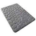thumbnail image 2 of Coral Fleece Embossed Stone Bathroom Floor Mat, Water Absorbing Foot Mat & Door Mat, 26"X15.7" (60X40Cm) Low-Profile Design That Won’T Jam Doors Ideal For Entryways Bathrooms, 2 of 3