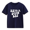 thumbnail image 2 of LNMQLPDBS Girls Tshirts Junior Tops Girls Oxford Shirt Brown Shirt Newborn Girl Clothes for 13 Year Old Girls Size 10-12 Clothes, Navy 10-11 Years, 2 of 8