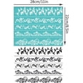 thumbnail image 2 of 2 plantillas autoadhesivas de 28 x 22 cm (11 x 8,6 pulgadas) para serigrafía con borde floral, diseño de hiedra, malla reutilizable con temática vegetal., 2 of 9