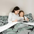 thumbnail image 5 of jejeloiu Wild Animal Dino Bedding Comforter Set,Rustic Camo Camouflage Twin Comforter Sets,Gray Black Green Bedding Set For Boys Teens,Microfiber Bedroom Decor Reversible,2pcs, 5 of 8