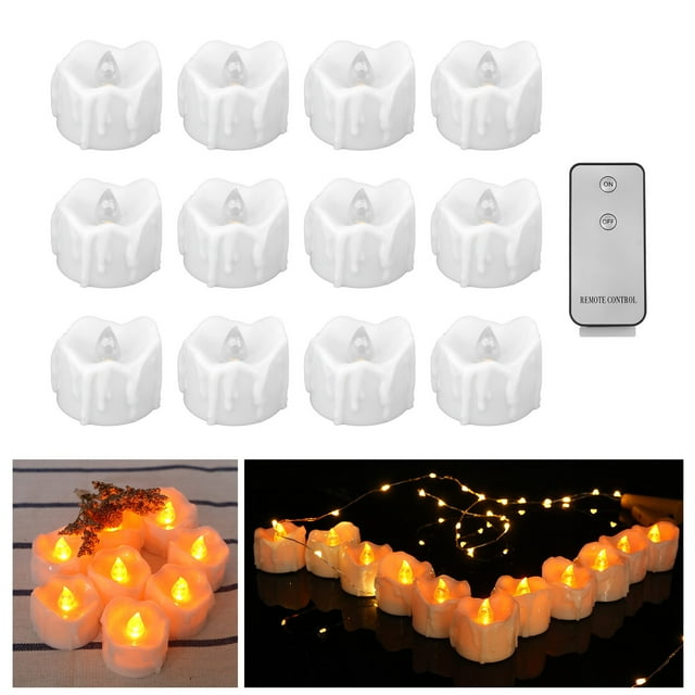 LED Electric Tea Candles, Warm White Lighting Halloween Fake Candles Plastic For Christmas