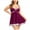 05 Wine, variant on Plus Size Swimsuit for Women Two Piece Tummy Control Swimsuits Mesh Flowy Bathing Suit Boyshorts Swimdress Tankini