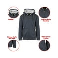 thumbnail image 3 of Women's Loose Fitting Tech Sherpa Fleece-Lined Zip Hoodie With Chest Pocket, 3 of 5