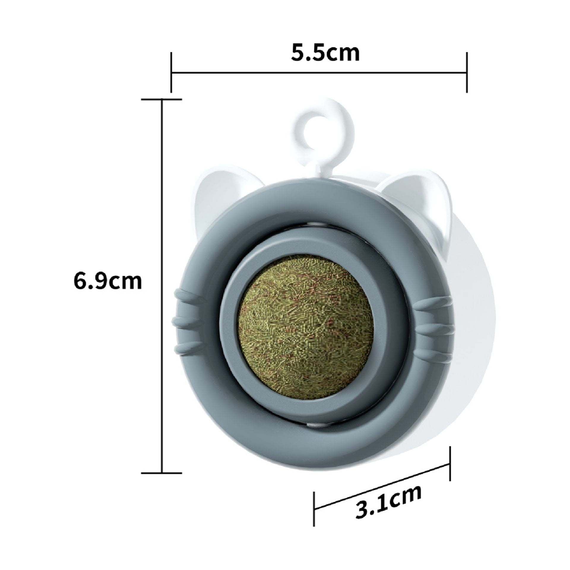 Wall-mounted Rotating Catnip Ball - Cat Treat, Lickable Candy, Self-Entertaining Chew & Interactive Cat Toy