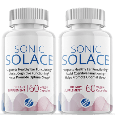 (2 Pack) Sonic Solace - Brain Boost Supplement - Dietary Supplement for Focus, Memory, Clarity, Cognitive, Nootrpic - Advanced Hearing Support Formula for Maximum Strength - 120 Capsules