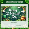 thumbnail image 2 of Green Theme St. Patrick's Day Banner Shamrock Pattern Happy St. Patrick's Display Rainbow Accent Pot of Gold Design Shamrock Backdrop for St. Patrick's Day Party Celebration Indoor Decoration, 2 of 9