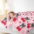 thumbnail image 4 of Feelyou Bowknot Cherry Kids Twin Comforter Sets, Pink Buffalo Plaid Bedding Set, 2 Pieces, 4 of 8
