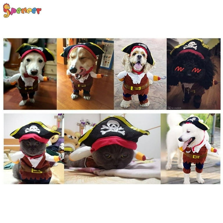 Spencer Funny Pirate Dog Cat Halloween Costume Outfit Pet Clothes