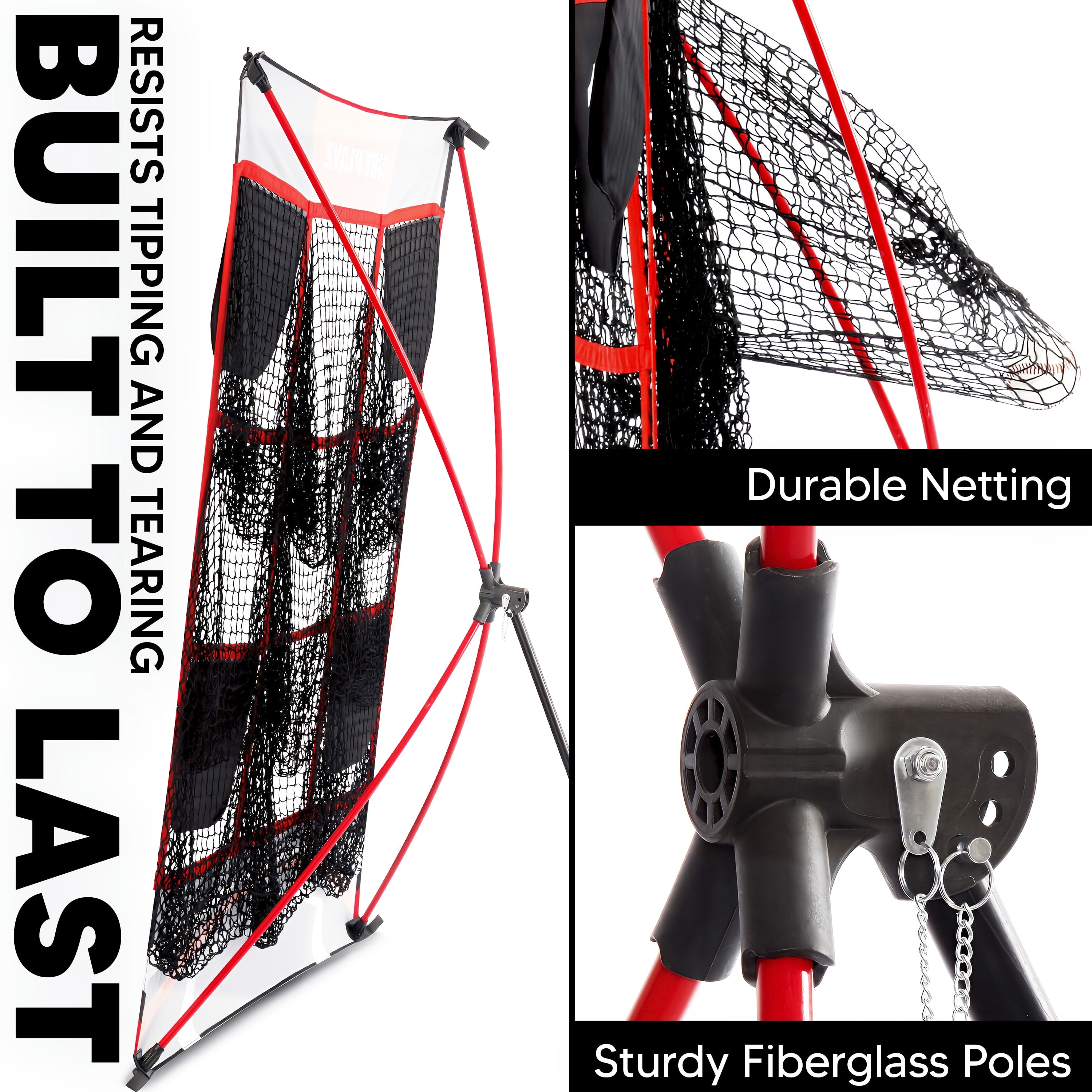 Baseball Net - Pitching Target Net, 9 Pocket Strike Zone | Pitcher Training Equipment /Softball Self-Train Practice Net