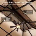 thumbnail image 4 of Aoxun 12 ft. x 20 ft. Hardtop Gazebo, Aluminum Frame Permanent Pavilion with Curtains and Netting, Outdoor Polycarbonate Double Roof Canopy, Designed for Garden, Lawns, Patio, 4 of 9