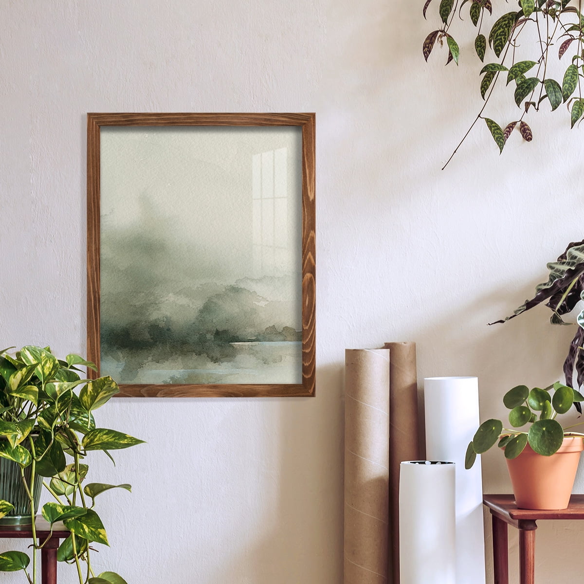 Heavy Fog I - Framed Print w/glass - Walnut