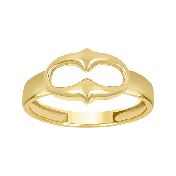 10k Yellow Gold Womens Openwork Puff Fashion Ring 8.4x3.2mm Wide Ring for Women - 1.9 Grams