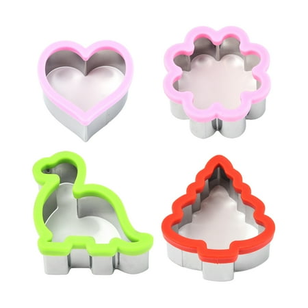 

4pack Cookie Cutters Set - Stainless Steel Shaped Cookie Candy Food Cutters Molds for DIY Kitchen Baking