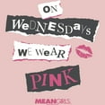 thumbnail image 2 of Junior's Mean Girls On Wednesdays We Wear Pink Burn Book Pink Sweatshirt Desert Pink X Large, 2 of 2
