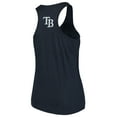 thumbnail image 2 of Women's Soft as a Grape Navy Tampa Bay Rays Plus Size Swing for the Fences Racerback Tank Top, 2 of 2