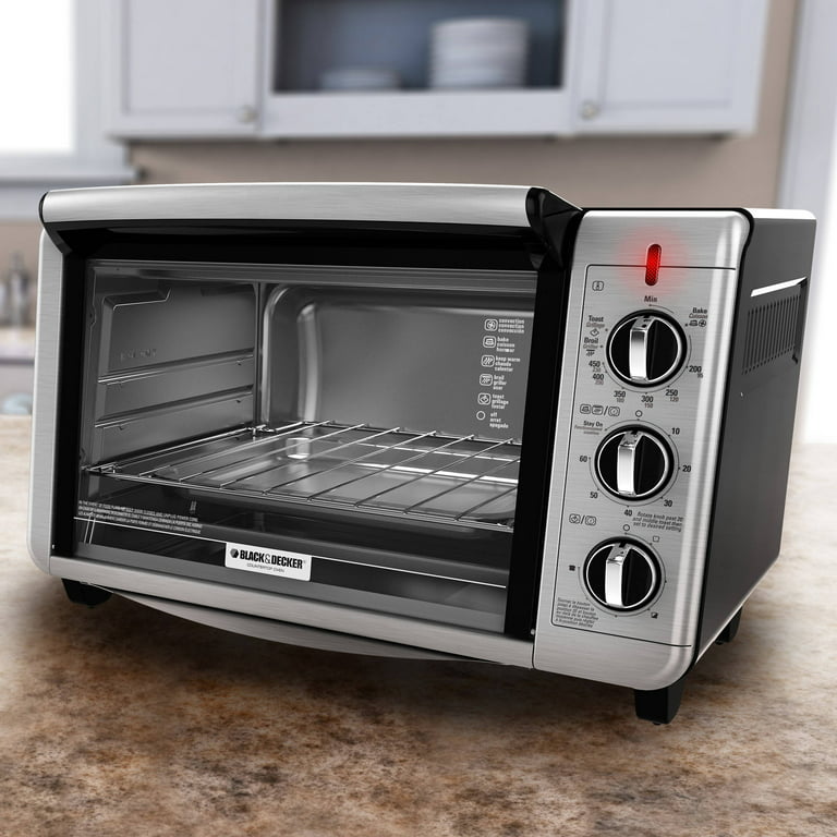BLACK+DECKER 6-Slice Convection Countertop Toaster Oven, Stainless Steel,  TO3210SSD 