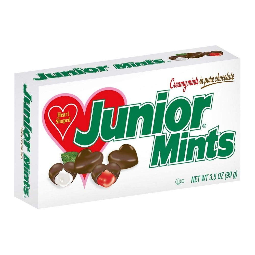Junior Mints Valentine Heart Shaped Candy 3.5Ounce Gift Box