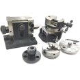 thumbnail image 1 of Assortiments Table Rotative Inclinable 3 Pouces Pouces/80 mm avec Étui Rond, Adaptateur de Collier Er20, Queue et Mandrin avec Plaque Arrière + Boulons de Fixation en T - Outils d'Indexage de Fraisage (avec Mandrin Auto-Centrant de 65 mm à 3 Mâchoires), 1 of 3