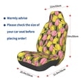 thumbnail image 3 of Wukai Tulips Flowers Full Set Car Seat Covers with Soft Padding Universal Auto Front Seats Protector and Cushion Mat, 3 of 5