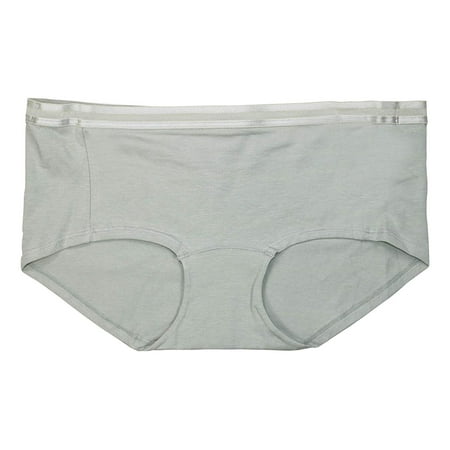 Jockey Allure Solid Color Luxuriously Soft Cotton Boyshort Hip Hugger Panty Light Linen Green L
