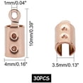 thumbnail image 3 of 30pcs 3.5mm Rose Gold Crimps Ends for Jewelry Making Stainless Steel Folding Crimp Ends Fold Over Cord Ends Jewelry Finding Kit for Bracelets, 3 of 9