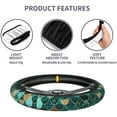thumbnail image 3 of Car Steering Wheel Cover Neoprene Anti Slip, Sweat Absorption Auto Car Wrap Cover - Mermaid Scales, 3 of 6