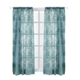 thumbnail image 1 of Polyester Floral Pattern Window Curtain Shade Blackout Bedroom Living Room (Green), 1 of 14