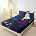 thumbnail image 4 of Manfei Gamepad Print Twin Sheet Sets, Game Console Bed Sheets Twin, Modern Gaming Gamer Bedding Sets Twin Size, Breathable Bedroom Decor, 3 Pieces, 4 of 7