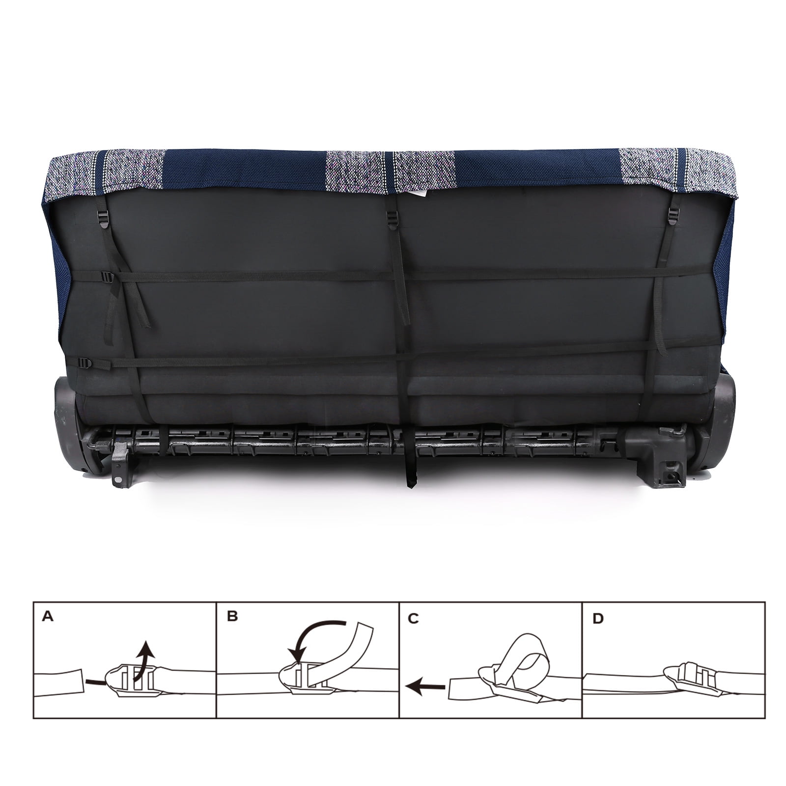 Leader Accessories Saddle Blanket Blue Full Size Pickup Trucks Bench Seat Cover Universal Work with Bench Seats