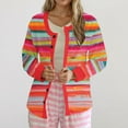 thumbnail image 1 of Puntoco Chaqueta Tipo Cárdigan Informal Con Botones Y Estampado Navideño Para Mujer, 1 of 5