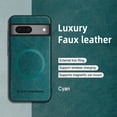 thumbnail image 2 of Decase Compatible with Google Pixel 7A Fashion Magnetic Case,Anti-Fingerprint PU Leather Phone Cover,Mag-Safe Case,Slim Fit Shockproof Protective Phone Case For Google Pixel 7A,Green, 2 of 10