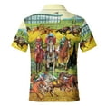 thumbnail image 3 of Horse Racing Polo Shirts for Men Golf Shirts Kentucky Derby Horse Gifts Mens Polo Shirts Short Sleeve Button Up Shirt Men, 3 of 7