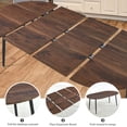 thumbnail image 5 of Lecut Expandable Dining Table, 39.3" Round Table to 70.8" Oval Dining Table, Wooden Farmhouse Kitchen Table with MDF Top, 4-8 Person Dining Table for Home, Office, 5 of 9