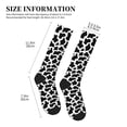 thumbnail image 2 of Lsque Cow Print Black White Pattern Sport Compression Socks for Men & Women 15-20 mmHg Knee High Nurse Pregnant Running Medical and Travel Athletic, 2 of 6