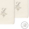 thumbnail image 2 of Linum Home Textiles 2-PieceCotton Embellished Washcloth Set, 13" x 13", off-White, 2 of 3