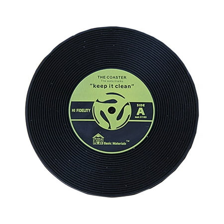 

BMForward CD Records Shape Kitchen Party Bar Cup Mat Placemat Silicone Coaster Creative YE